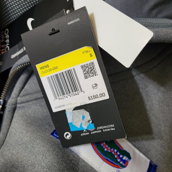 Jordan UF Florida Gators College Showout Shortsleeve S/S Hoodie Grey CU2133-050 - Picture 12 of 14